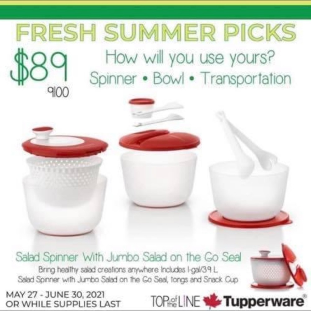 Salad spinner by Tupperware